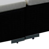 vidaXL 6 Piece Garden Lounge Set with Cushions Poly Rattan Black, 42086