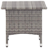 vidaXL Tea Table Gray 19.7"x19.7"x18.5" Poly Rattan, 46252