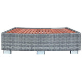 vidaXL Spa Step Gray Poly Rattan 36.2"x17.7"x9.8", 46461