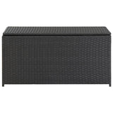 vidaXL Garden Storage Box Poly Rattan 39.3"x19.6"x19.6" Black, 46471
