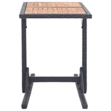 vidaXL Garden Table Black Solid Acacia Wood and Poly Rattan, 46456