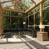 vidaXL 8 Piece Garden Lounge Set with Cushions Poly Rattan Gray, 48301