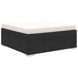vidaXL 8 Piece Garden Lounge Set with Cushions Poly Rattan Black, 48312