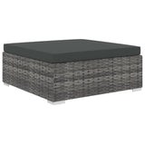 vidaXL 8 Piece Garden Lounge Set with Cushions Poly Rattan Gray, 48317