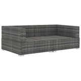 vidaXL 2 Piece Garden Sofa Set with Cushions Poly Rattan Gray, 48323