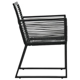 vidaXL Garden Chairs 2 pcs Black PVC Rattan, 48572