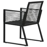 vidaXL Garden Chairs 2 pcs Black PVC Rattan, 48572