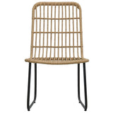 vidaXL Garden Chairs 2 pcs Poly Rattan Oak, 48582