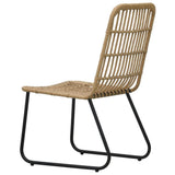 vidaXL Garden Chairs 2 pcs Poly Rattan Oak, 48582