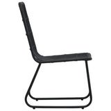 vidaXL Garden Chairs 2 pcs Poly Rattan Black, 48584
