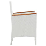 vidaXL Garden Chairs 2 pcs White Poly Rattan, 45983