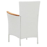 vidaXL Garden Chairs 2 pcs White Poly Rattan, 45983