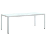 vidaXL Garden Table White 74.8"x35.4"x29.5" Poly Rattan, 45986