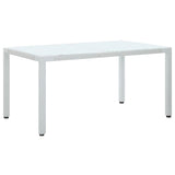vidaXL Garden Table White 59.1"x35.4"x29.5" Poly Rattan, 45987