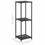 vidaXL Storage Shelf Black 11.8"x11.8"x35.4" Poly Rattan, 46973