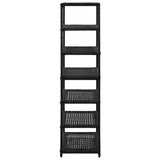 vidaXL Shoe Rack Black 19.7"x11.8"x47.2" Poly Rattan, 46977