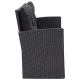 vidaXL 6 Piece Garden Lounge Set with Cushions Poly Rattan Black, 46094