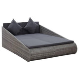 vidaXL Garden Bed Gray 78.7"x54.7" Poly Rattan, 45777