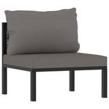 vidaXL Sectional Middle Sofa with Cushion Poly Rattan Anthracite, 49398