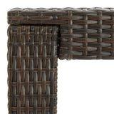 vidaXL Garden Bar Table Brown 55.3"x23.8"x43.5" Poly Rattan, 45876