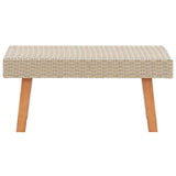 vidaXL Garden Coffee Table Poly Rattan Beige, 310221