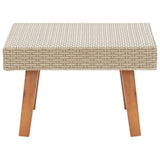 vidaXL Garden Coffee Table Poly Rattan Beige, 310221