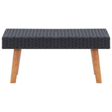 vidaXL Garden Coffee Table Poly Rattan Black, 310222