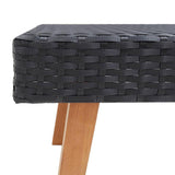 vidaXL Garden Coffee Table Poly Rattan Black, 310222