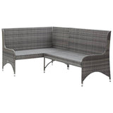 vidaXL Garden Corner Sofas 2 pcs Poly Rattan Gray, 310223