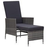 vidaXL 2 Piece Garden Lounge Set with Cushions Poly Rattan Gray, 310233