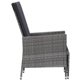 vidaXL 2 Piece Garden Lounge Set with Cushions Poly Rattan Gray, 310233