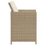 vidaXL Garden Chairs with Cushions 2 pcs Poly Rattan Beige, 311905