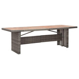 vidaXL Garden Table 94.5"x35.4"x29.1" Poly Rattan and Solid Acacia Wood, 310070