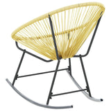 vidaXL Outdoor Rocking Moon Chair Poly Rattan Beige 3140