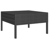 vidaXL 9 Piece Garden Lounge Set with Cushions Poly Rattan Black, 3056970