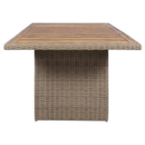 vidaXL 9 Piece Outdoor Dining Set with Cushions Poly Rattan Brown, 3057801