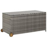 vidaXL Garden Storage Box Light Gray 51.2"x25.6"x45.3" Poly Rattan, 315518