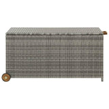vidaXL Garden Storage Box Light Gray 51.2"x25.6"x45.3" Poly Rattan, 315518