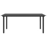 vidaXL 9 Piece Garden Dining Set PVC Rattan Black 0135
