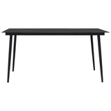 vidaXL 5 Piece Outdoor Dining Set PVC Rattan Black 0221