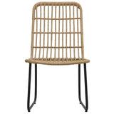 vidaXL 3 Piece Outdoor Dining Set Poly Rattan and Glass 0237