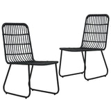 vidaXL 3 Piece Outdoor Dining Set Poly Rattan and Glass 0243