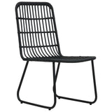 vidaXL 3 Piece Outdoor Dining Set Poly Rattan and Glass 0243