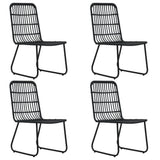 vidaXL 5 Piece Outdoor Dining Set Poly Rattan and Glass 0250