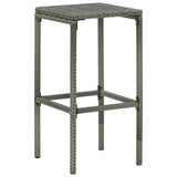 vidaXL 5 Piece Garden Bar Set with Cushions Poly Rattan Gray 4782