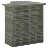 vidaXL 4 Piece Garden Bar Set with Cushions Poly Rattan Gray 4924