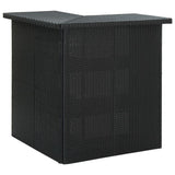 vidaXL 8 Piece Garden Bar Set with Cushions Poly Rattan Black 4926