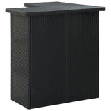 vidaXL 8 Piece Garden Bar Set with Cushions Poly Rattan Black 4926