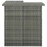 vidaXL 8 Piece Garden Bar Set with Cushions Poly Rattan Gray 4927
