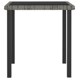 vidaXL 3 Piece Garden Dining Set Poly Rattan Gray 5699